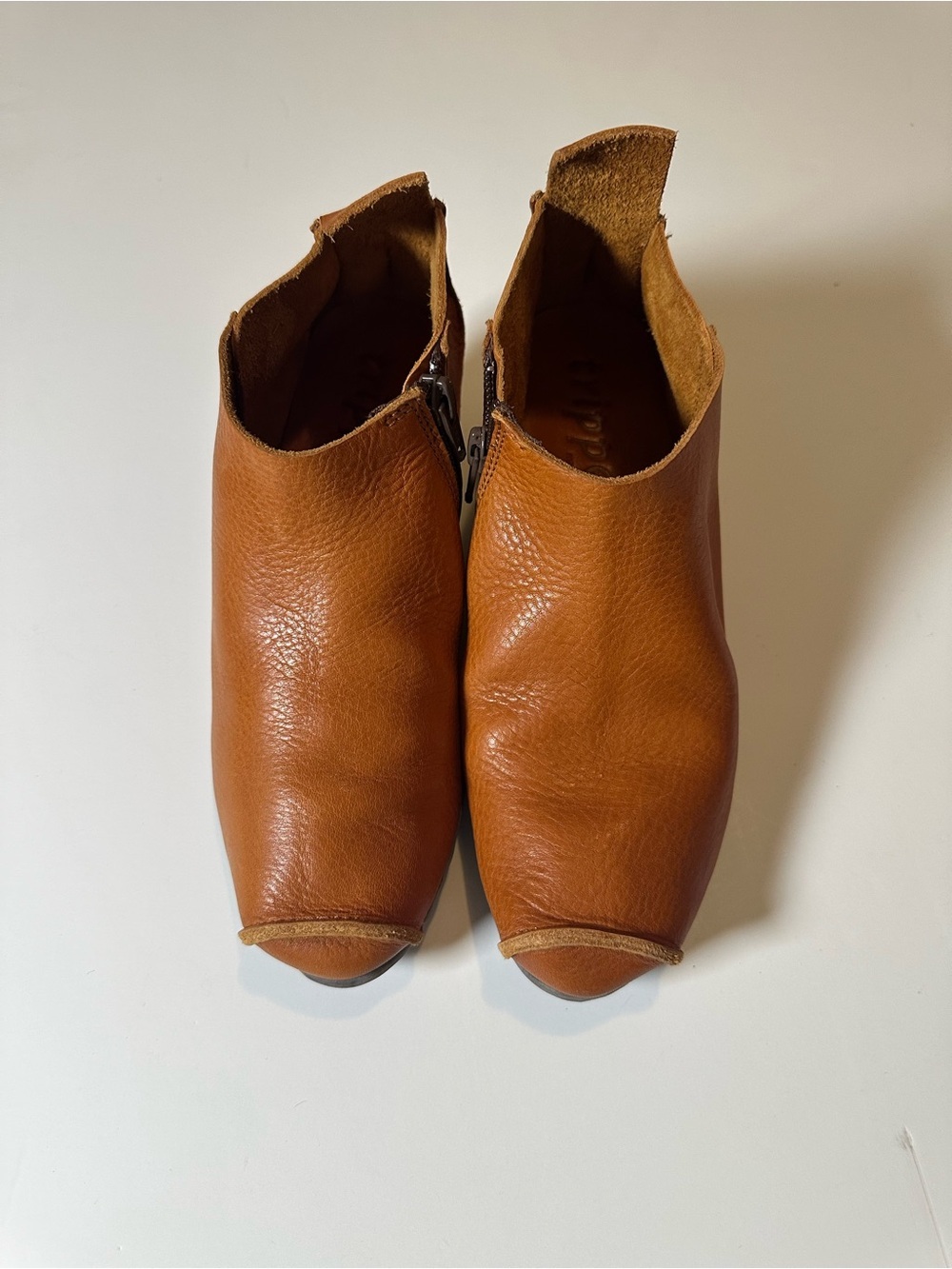 Trippen Women's brawn Leather Ankle Boots whit side zipper - Picture 4 of 6